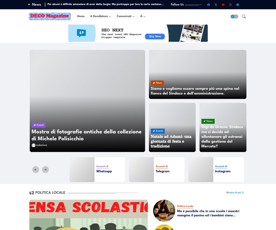 Deco Magazine website captured from iRadeo embed referrer logs